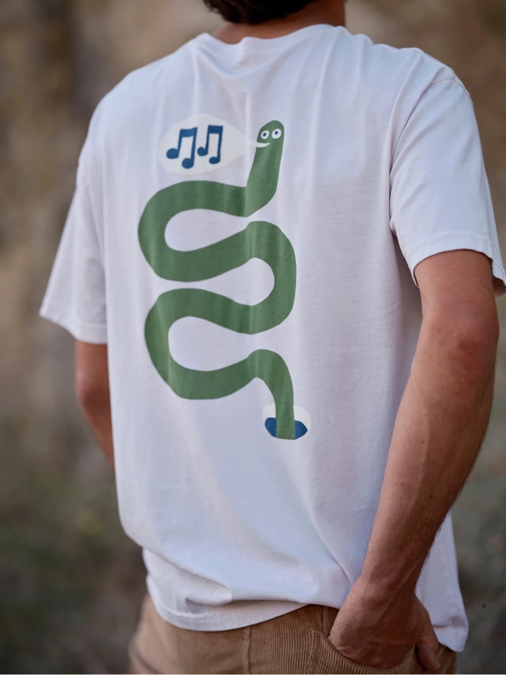 Mollusk Surf Shop Worm Tee Fog XL Made in California Pocket T-Shirt